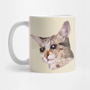 a crying cat painting Mug
